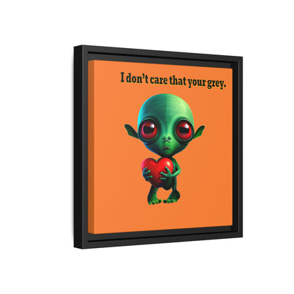 I don't care that your grey - framed canvas art (crusta)