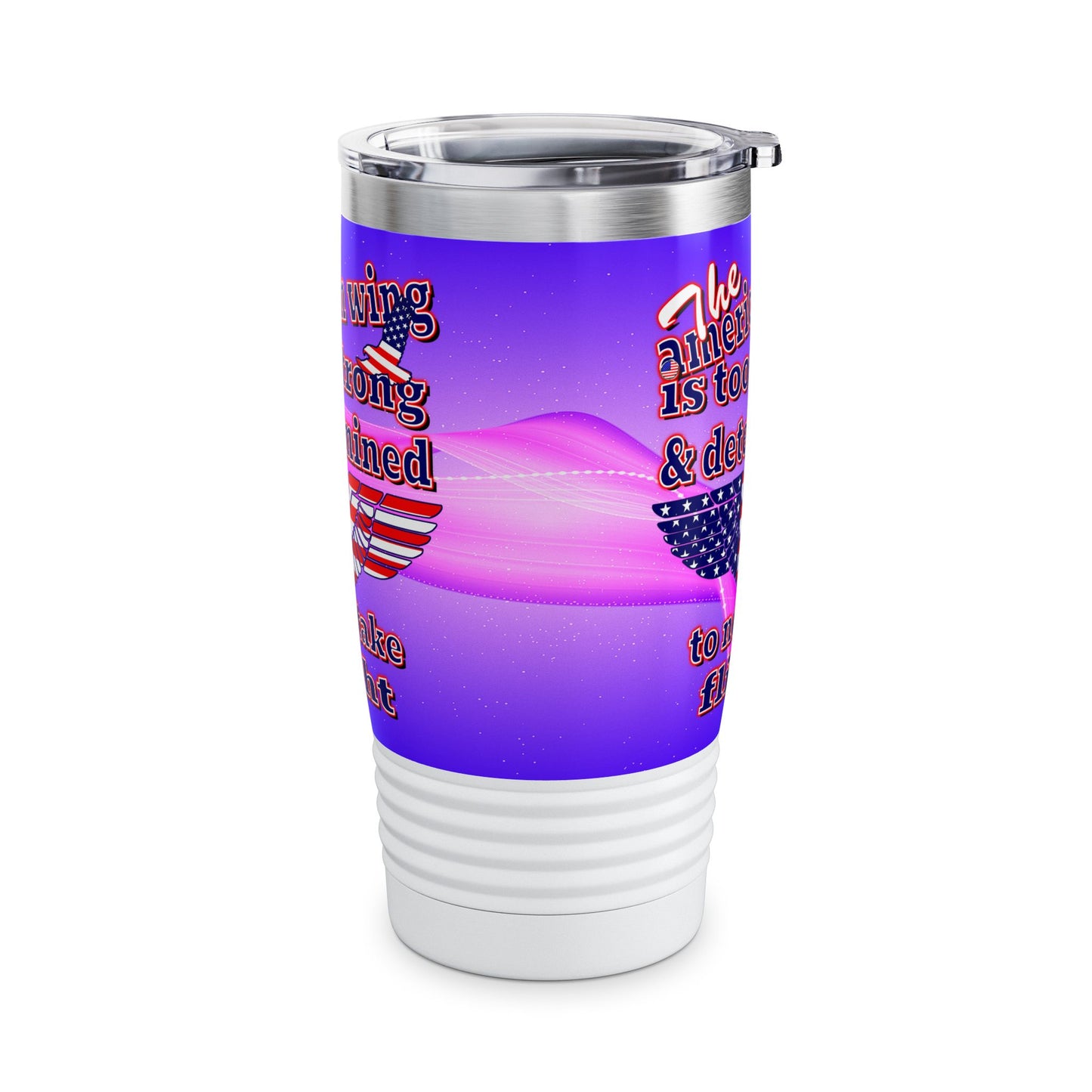 american wing - Ringneck Tumbler, 20oz (purple-pink wave)
