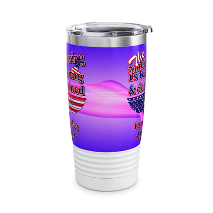 american wing - Ringneck Tumbler, 20oz (purple-pink wave)