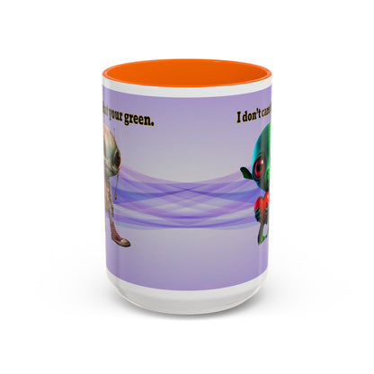 I don't care that your grey - Accent Mug (light blue-pink wave)