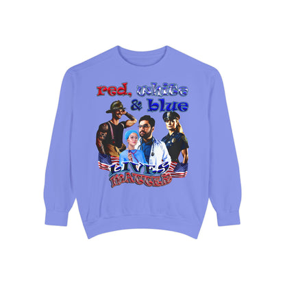 rw&b lives matter - Unisex Garment-Dyed Sweatshirt
