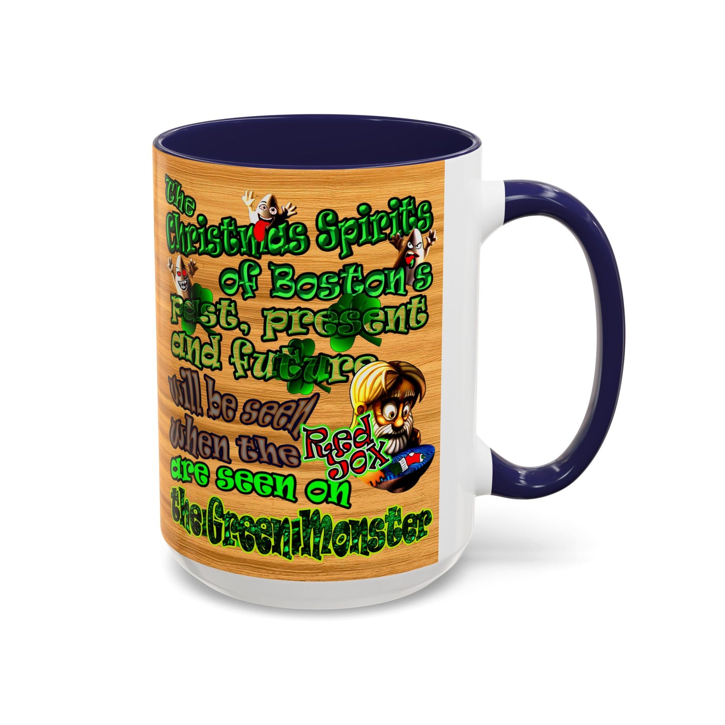christmas spirits of boston - Accent Mug (butterscotch wood finish)