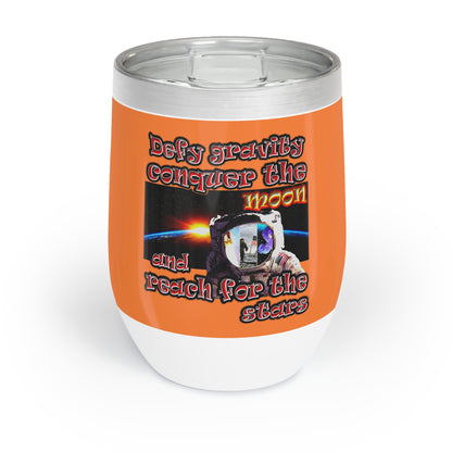 defy conquer reach - Chill Wine Tumbler (crusta)
