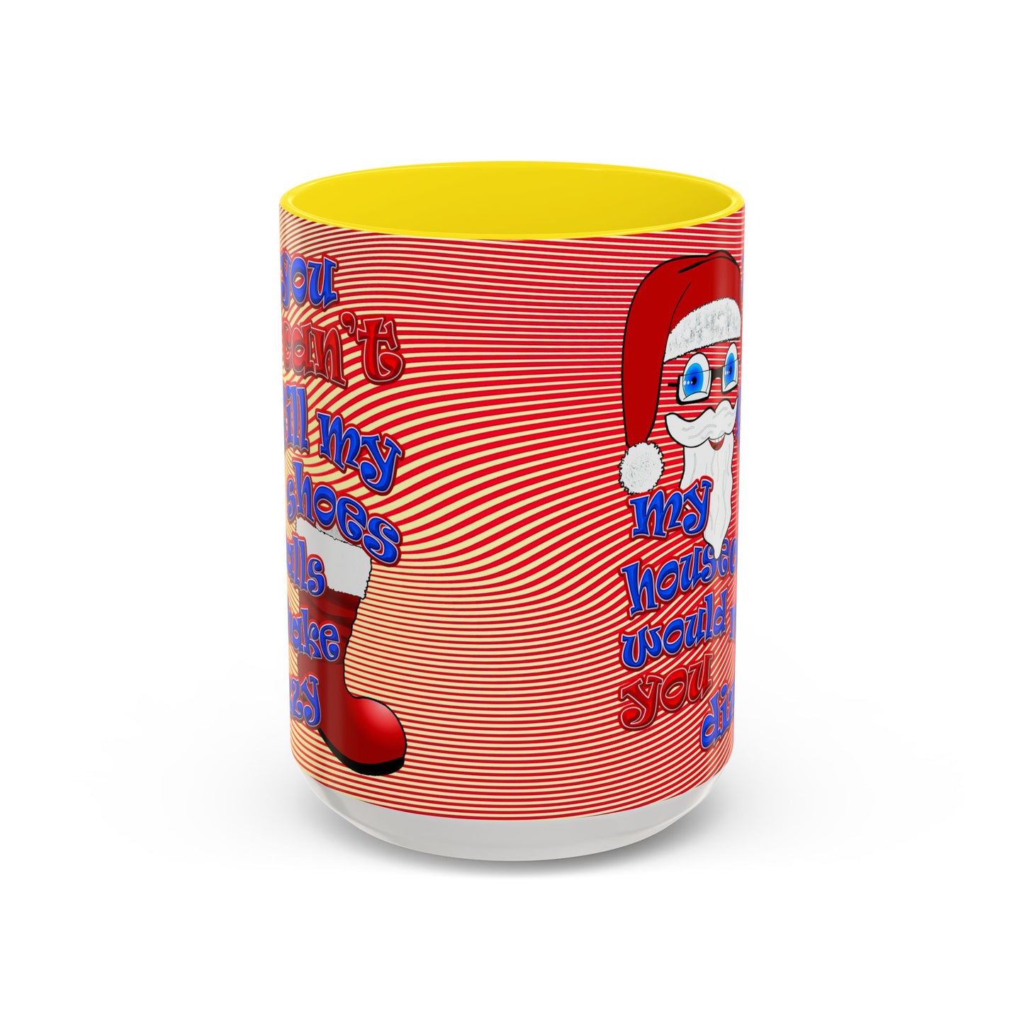 santa's shoes - Accent Mug (yellow-orange wave)