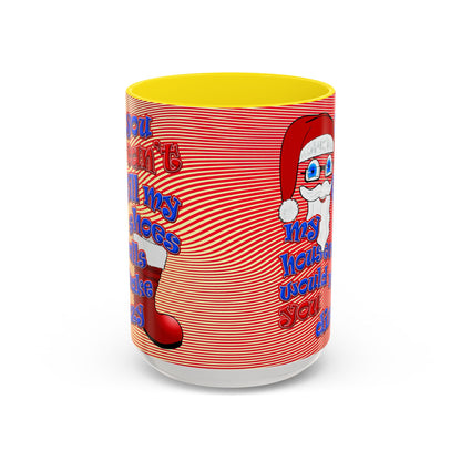 santa's shoes - Accent Mug (yellow-orange wave)