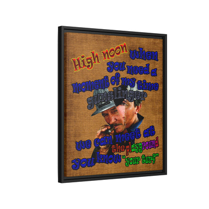 high noon - framed canvas art (brown papyrus)