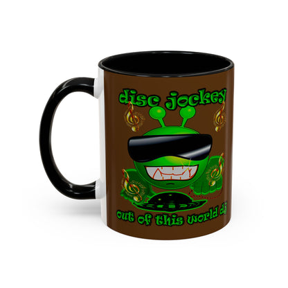 disc jockey - Accent Mug (brown)