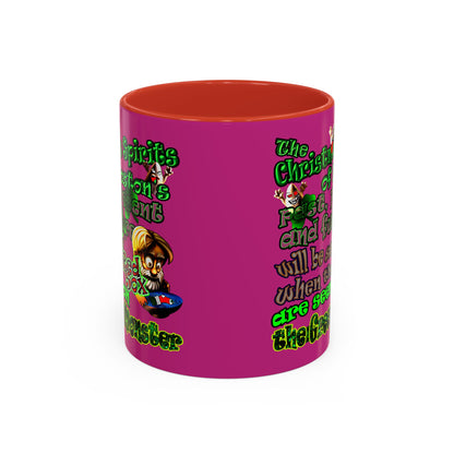 christmas spirits of boston - Accent Mug (pink)