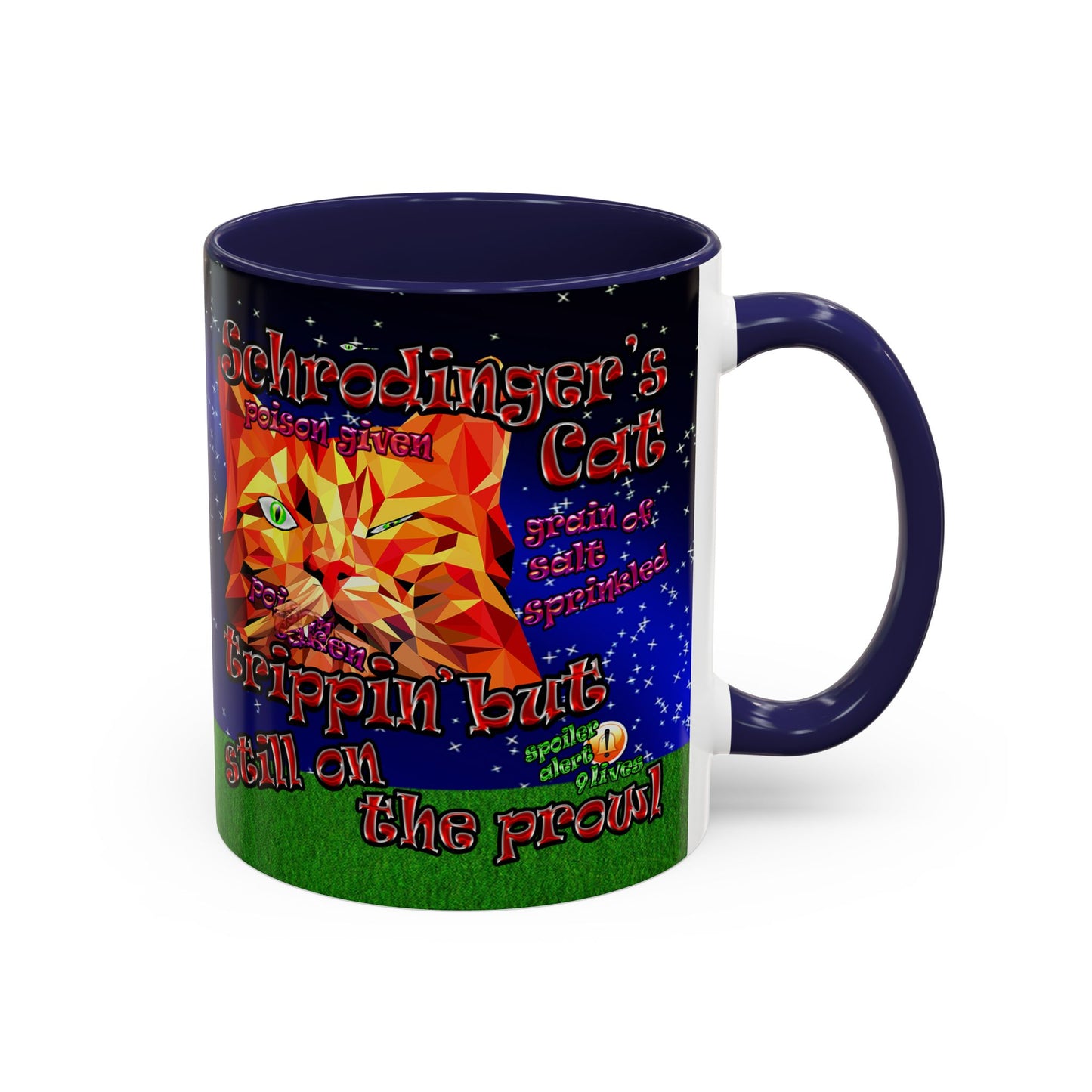 schrodinger's cat - Accent Mug ('snoops' background)
