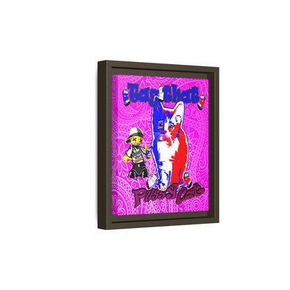 tag that - framed canvas art (pink swirl)