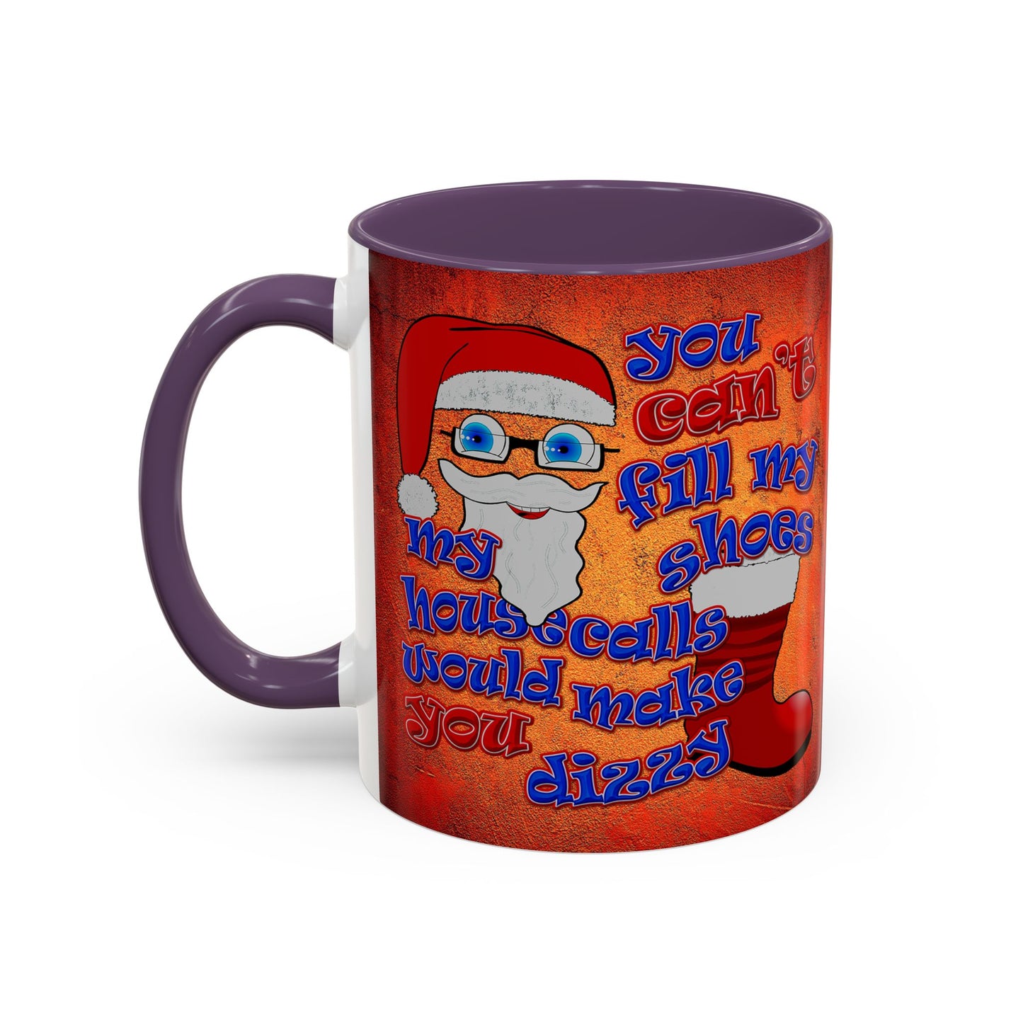 santa's shoes - Accent Mug (burnt orange)