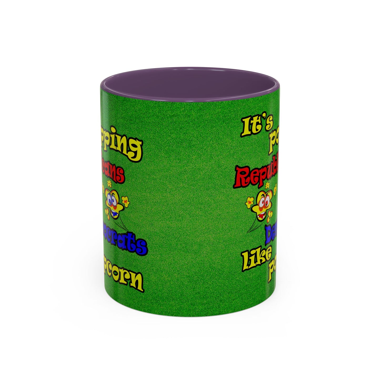 popping like popcorn - Accent Mug (green turf)
