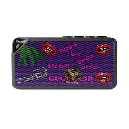 hoes b4 bros - Jabba Bluetooth Speaker (purple)