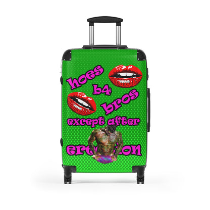 hoes b4 bros - Suitcase (logo green)