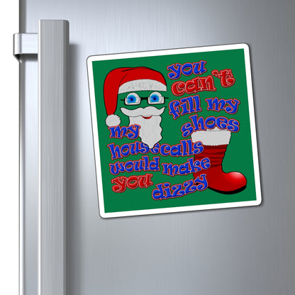 santa's shoes - Magnets - (dark green)