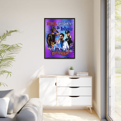 rw&b lives matter - framed canvas art (purple wave)