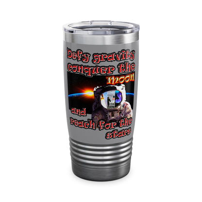 defy conquer reach - Ringneck Tumbler, 20oz (grey)