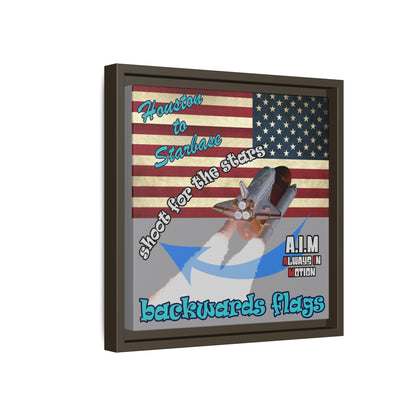 shoot for the stars - framed canvas art (grey)