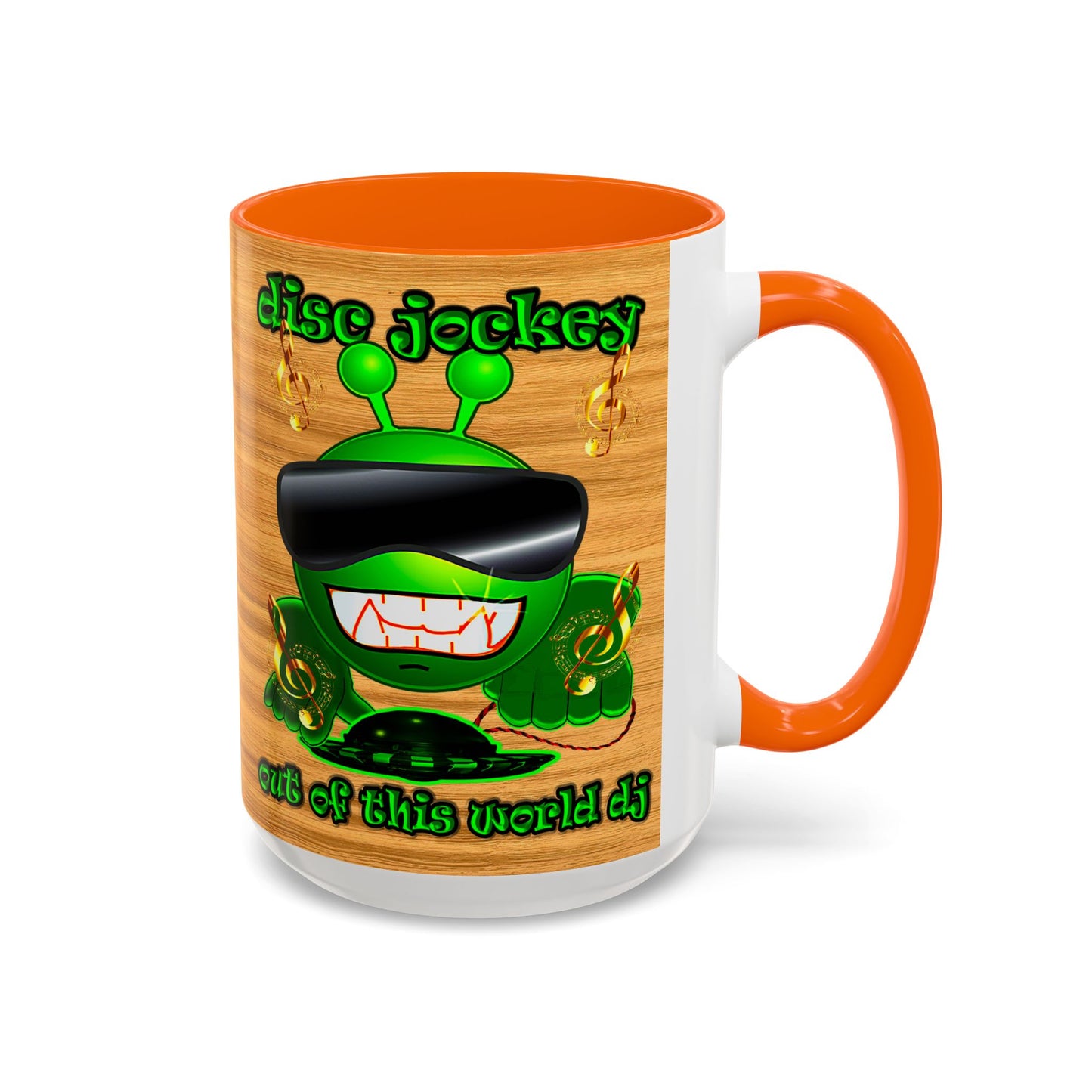 disc jockey - Accent Mug (butterscotch wood finish)