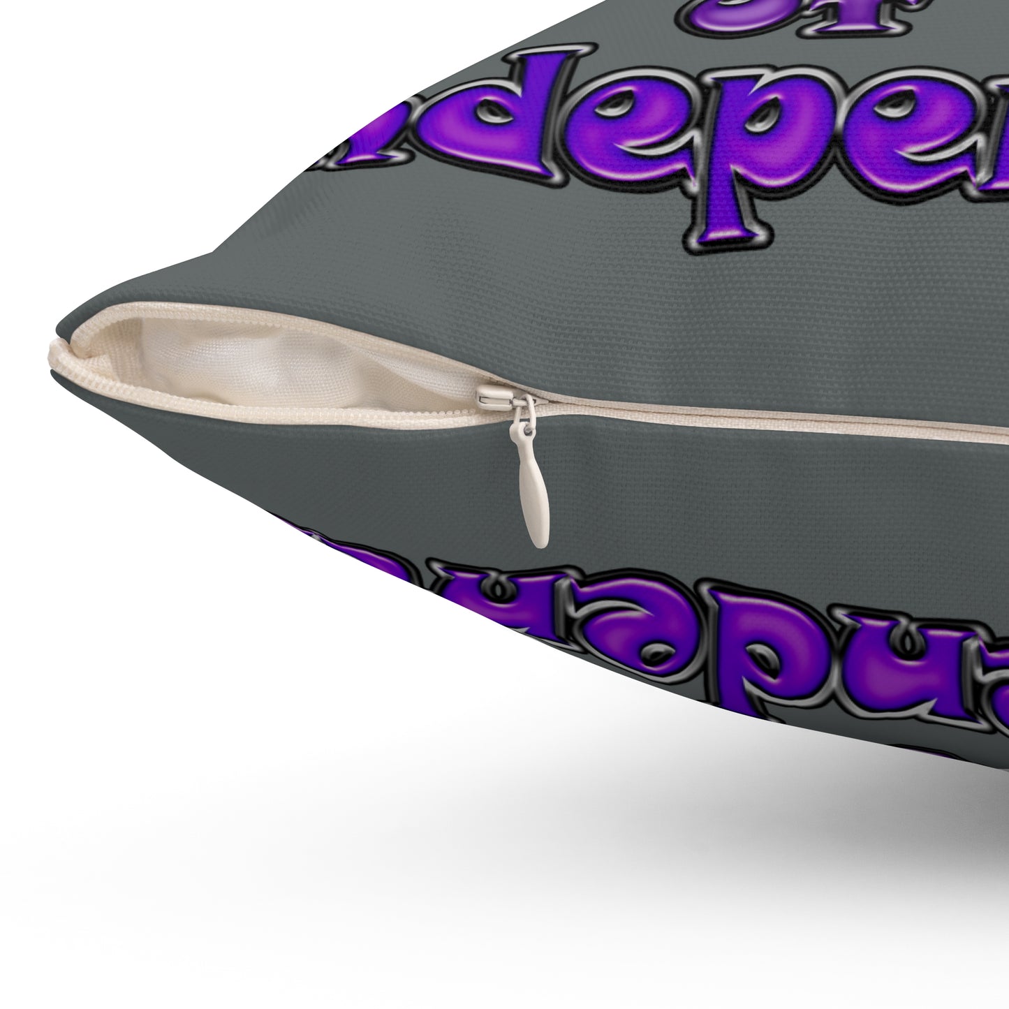declaration of the independents - Spun Polyester Square Pillow - (dark grey)