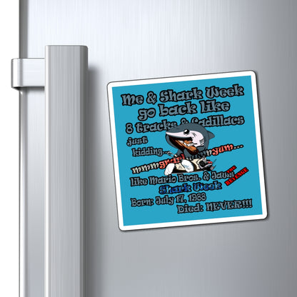 shark week - Magnets - (turquoise)