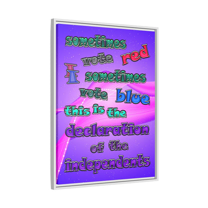 declaration of the independents - framed canvas art (purple-pink wave)