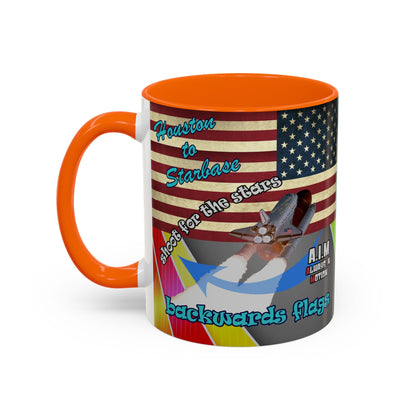 shoot for the stars - Accent Mug (rainbow split)