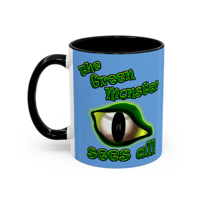 green monster - Accent Mug (light blue)