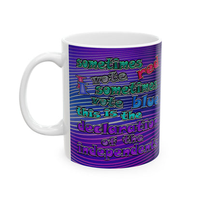 declaration of the independents - White Mug (purple wave)