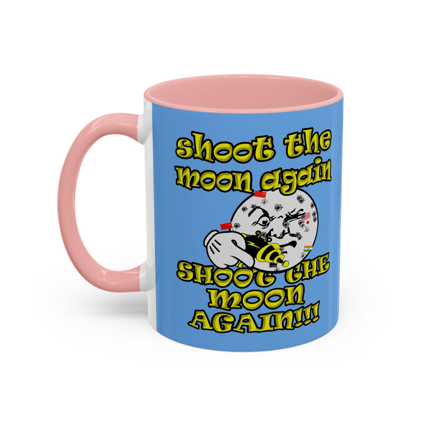 shoot the moon again - Accent Mug (light blue)