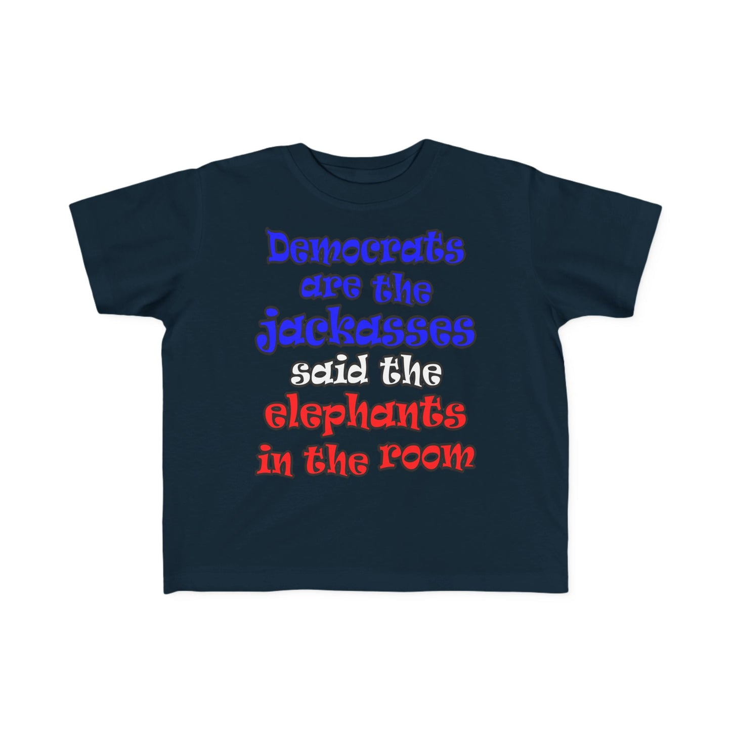 donkeys and elephants - Toddler's Fine Jersey Tee