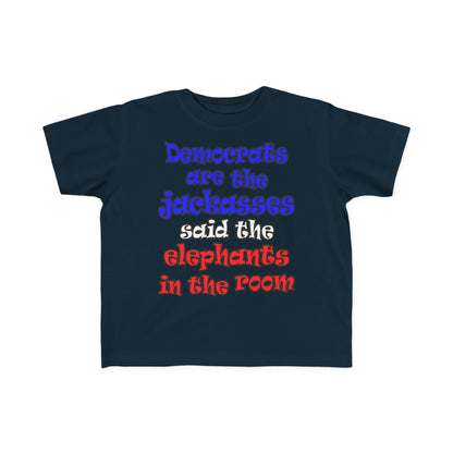 donkeys and elephants - Toddler's Fine Jersey Tee