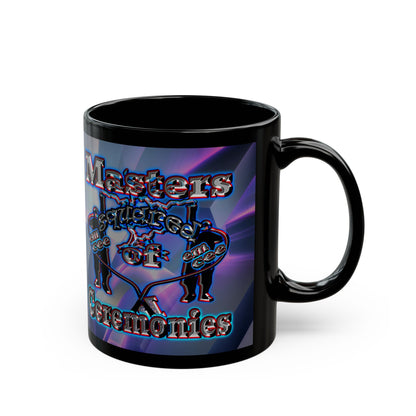 em cee squared - Black Mug (grey-pink wave)