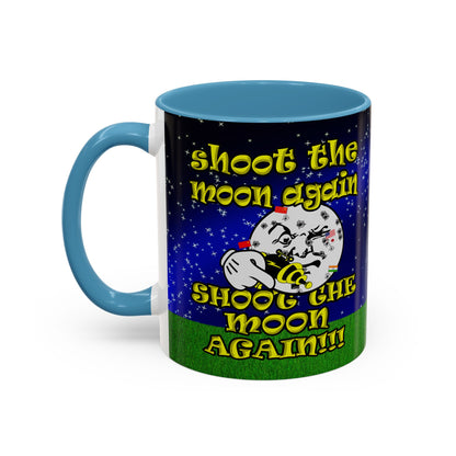 shoot the moon again - Accent Mug ('snoops' background)
