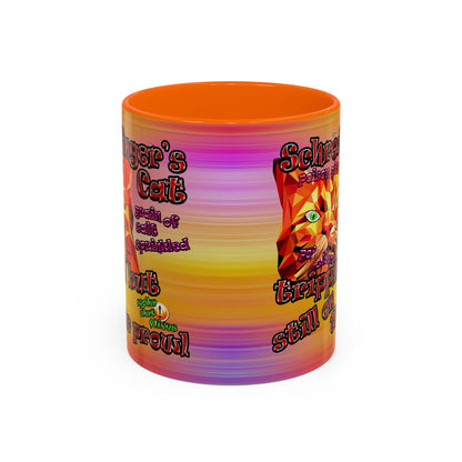 schrodinger's cat - Accent Mug (color blur)