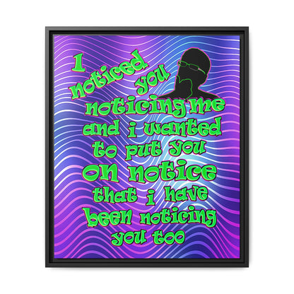 noticed you noticing - framed canvas art (purple wave)