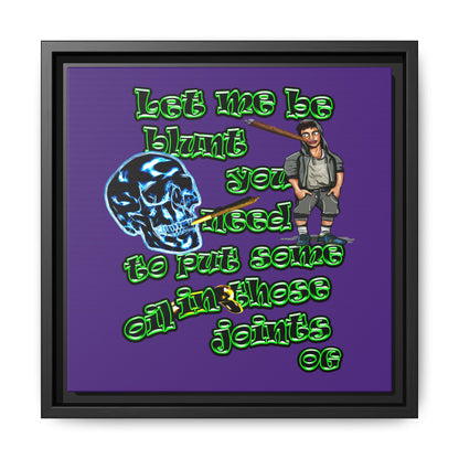 og - framed canvas art (purple)