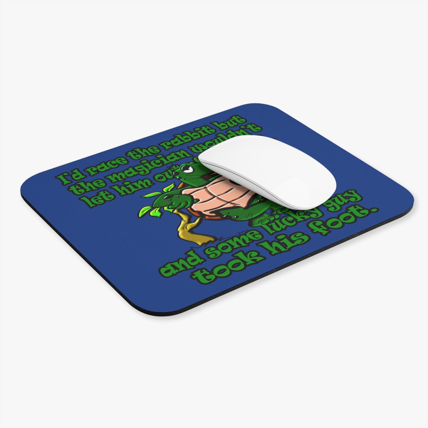 turtle race - Mouse Pad (Rectangle) (dark blue)