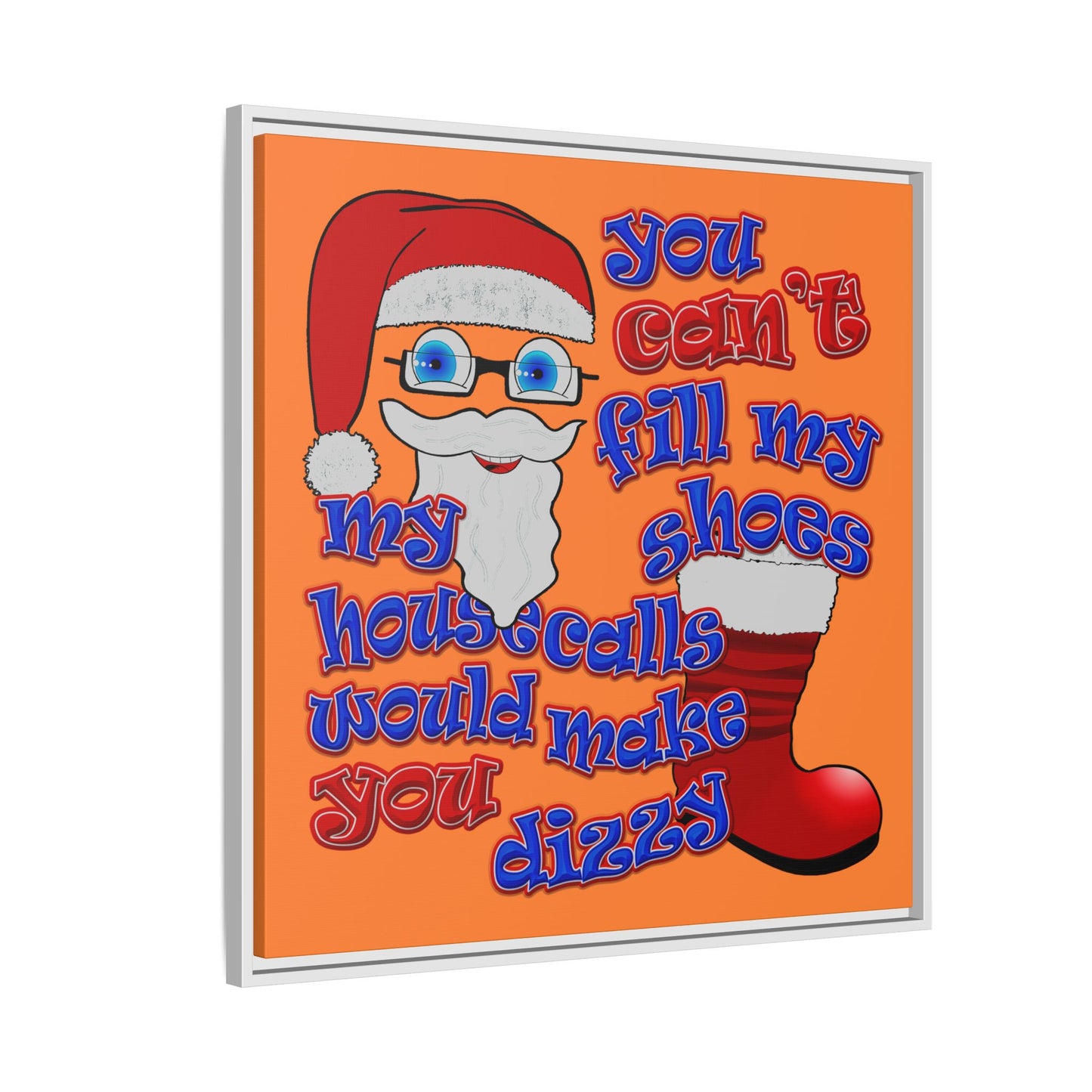 santa's shoes - framed canvas art (crusta)