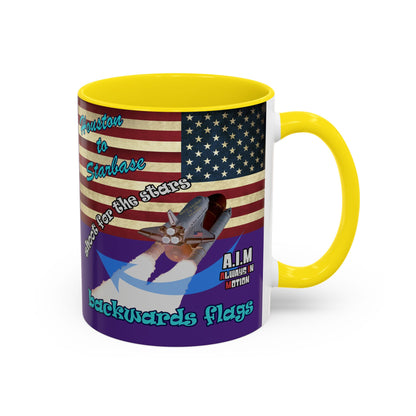 shoot for the stars - Accent Mug (purple)