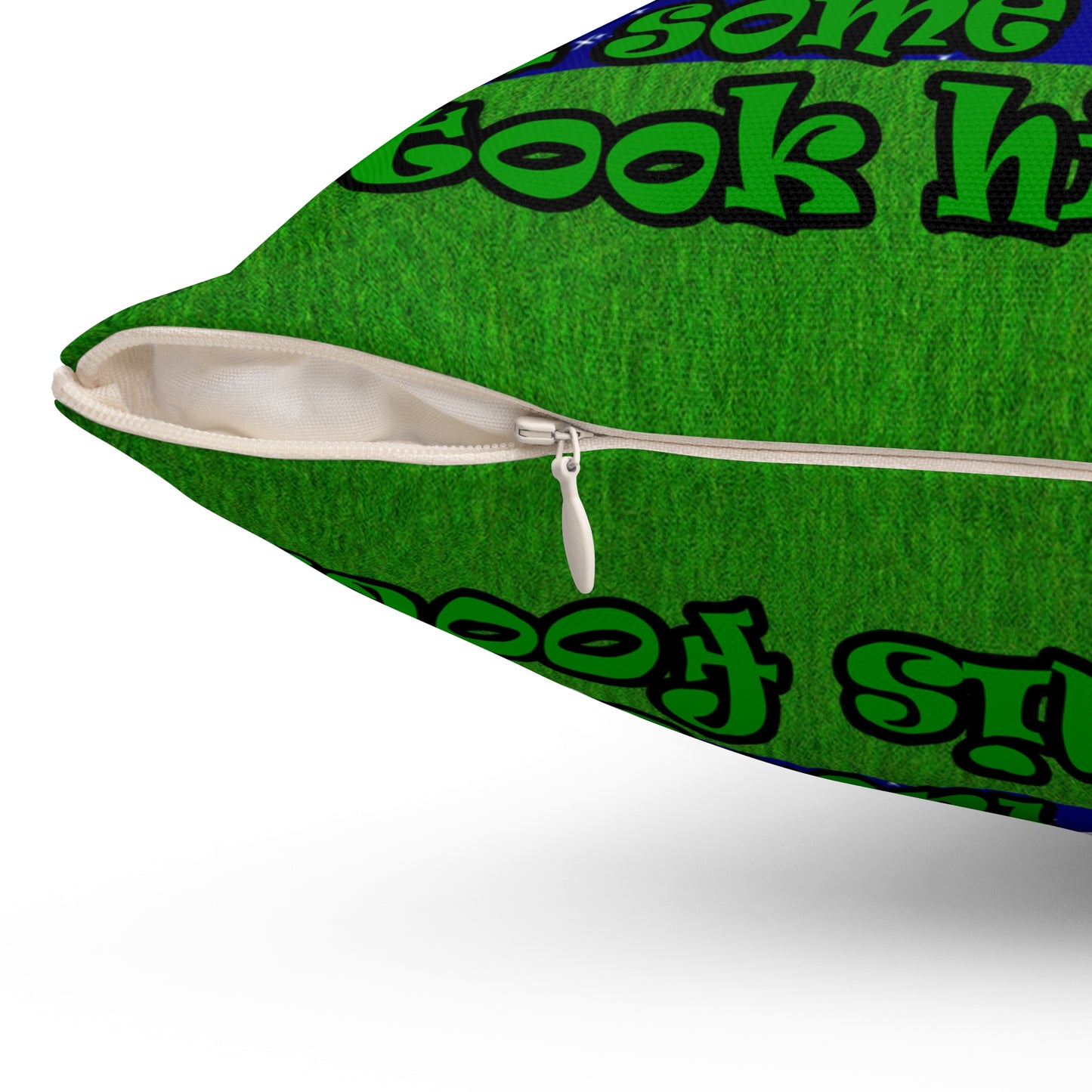turtle race - Spun Polyester Square Pillow - ('snoops' background)