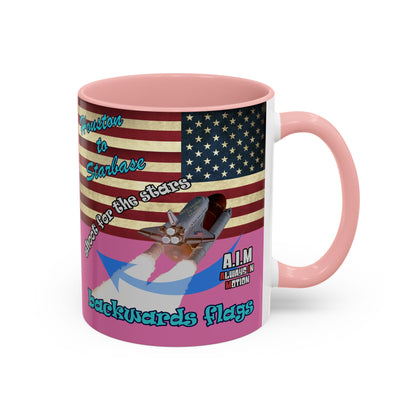 shoot for the stars - Accent Mug (light pink)