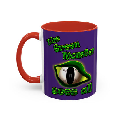 green monster - Accent Mug (purple)