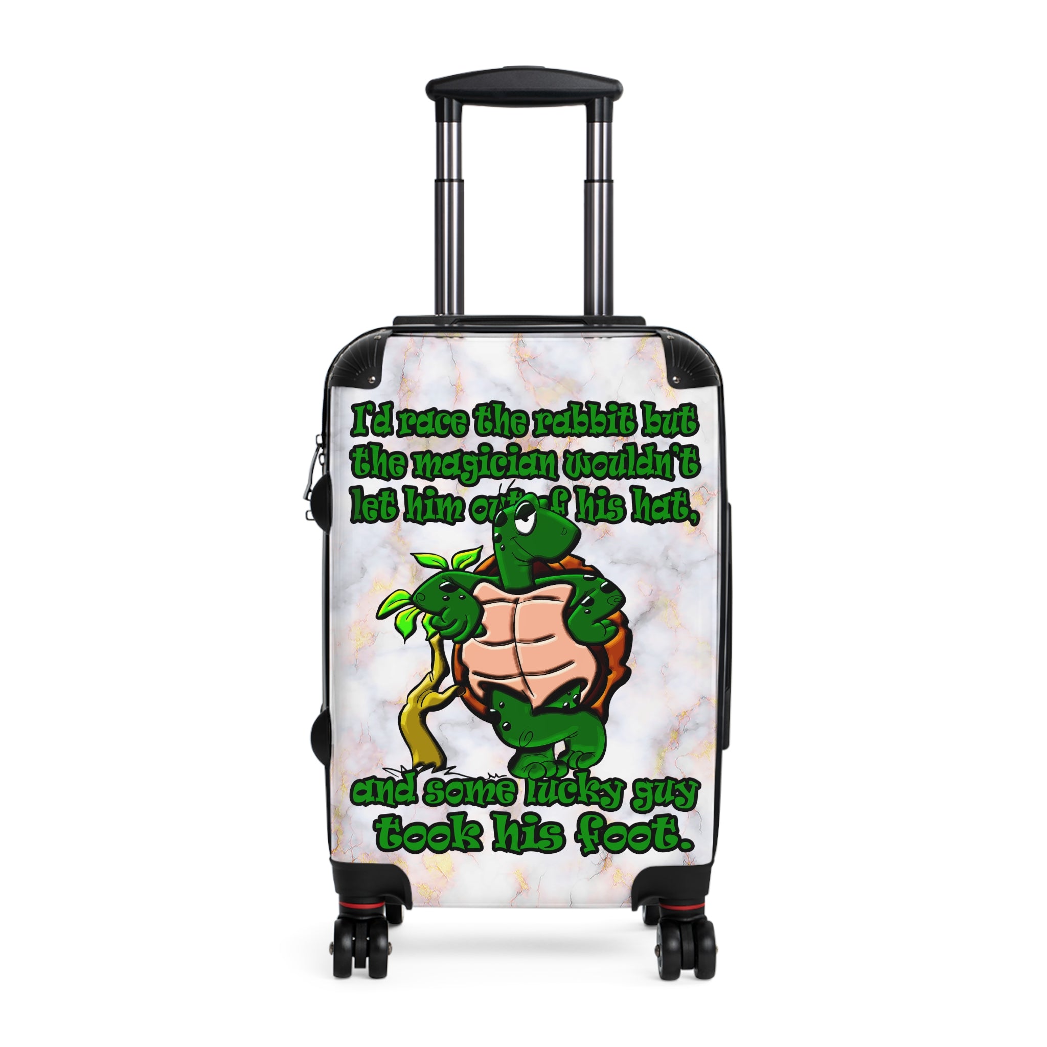 turtle race - Suitcase (white marble)