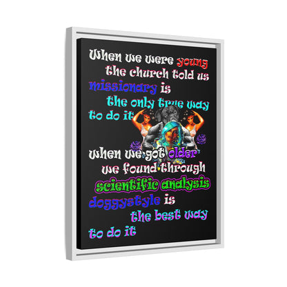 doggystyle - framed canvas art (black)
