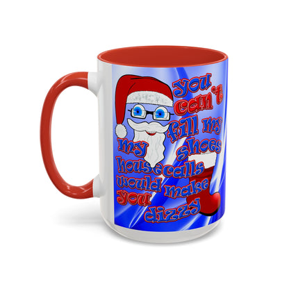 santa's shoes - Accent Mug (blue-white wave)