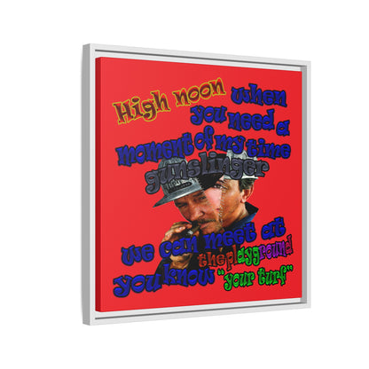 high noon - framed canvas art (red)