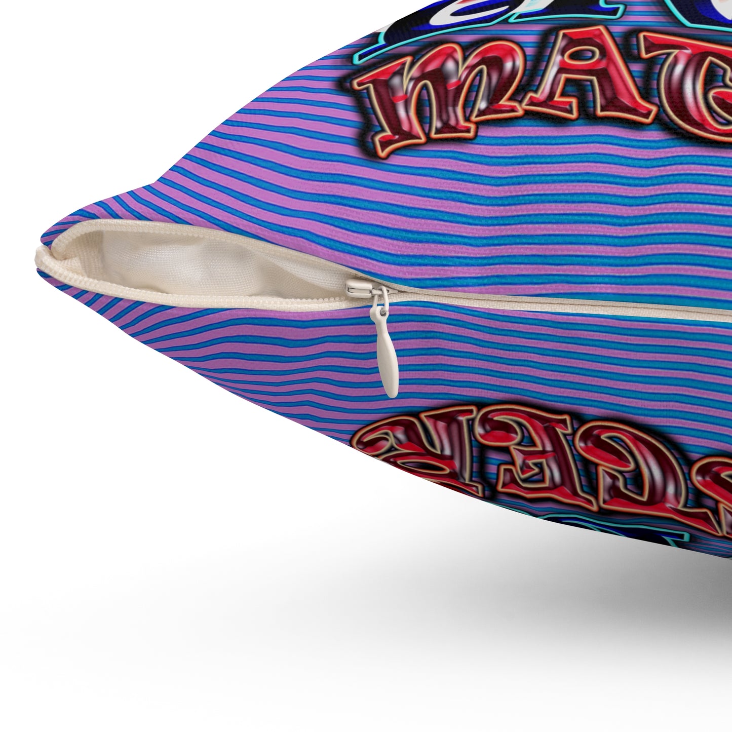 rw&b lives matter - Spun Polyester Square Pillow - (light blue-purple wave)
