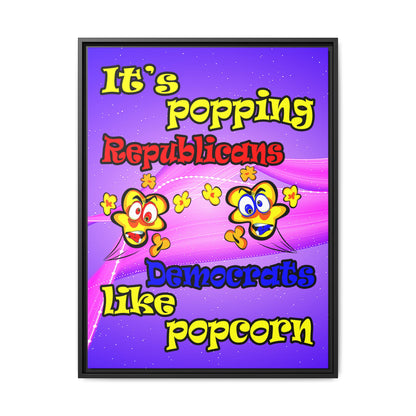 popping like popcorn - framed canvas art (purple-pink wave)