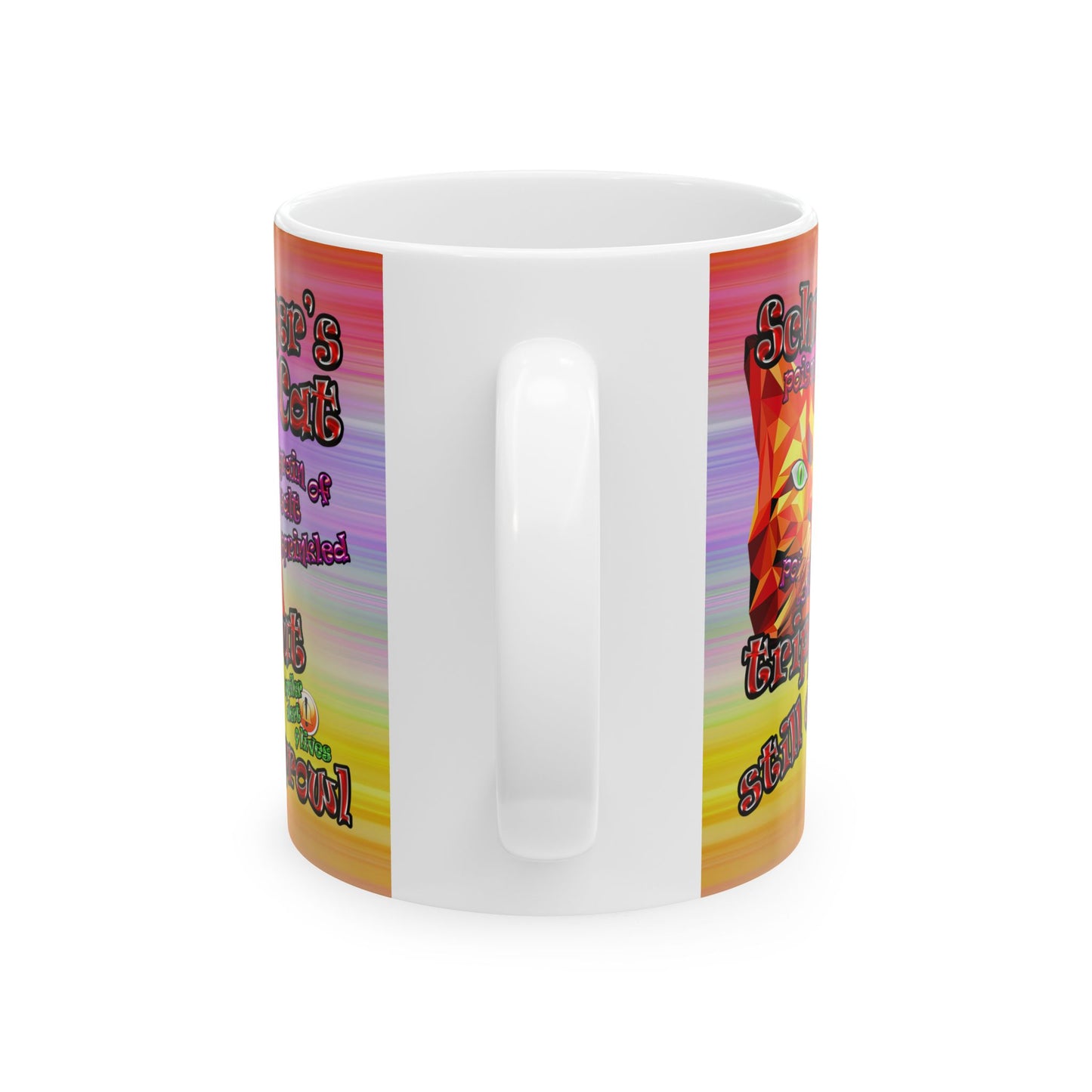 schrodinger's cat - White Mug (color blur)